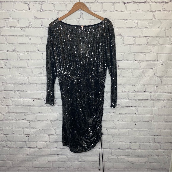 Free People Giselle Sequin Mini Dress - Picture 2 of 14